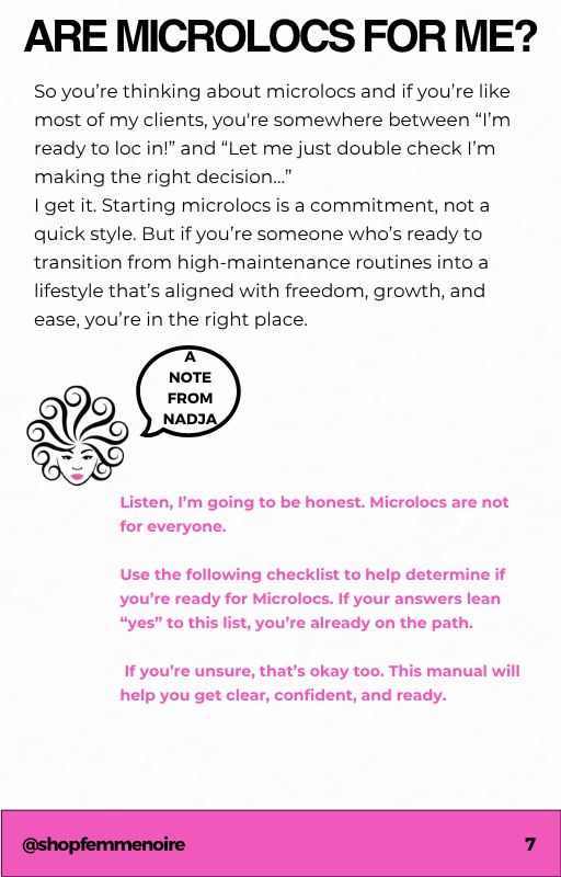 Page from a Microloc manual titled 'Are Microlocs For Me?' with text and branding elements.
