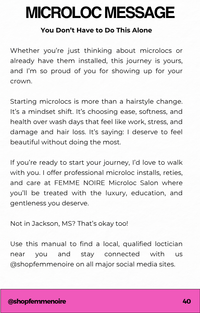 Text message about microloc installation services with a pink footer